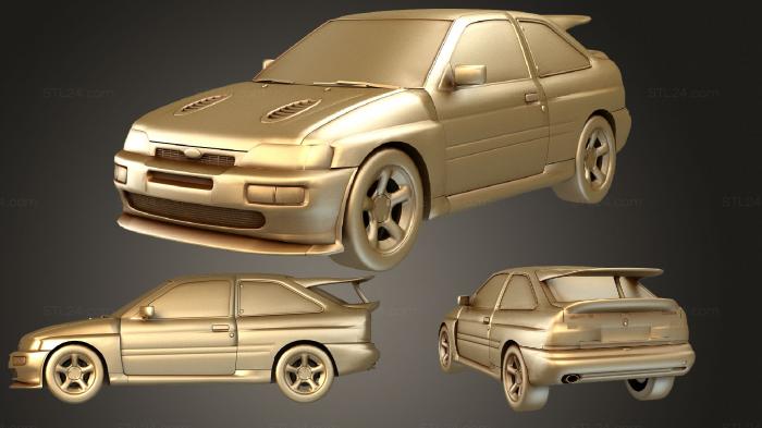 Автомобили и транспорт (Эскорт Cosworth, CARS_1372) 3D модель для ЧПУ станка